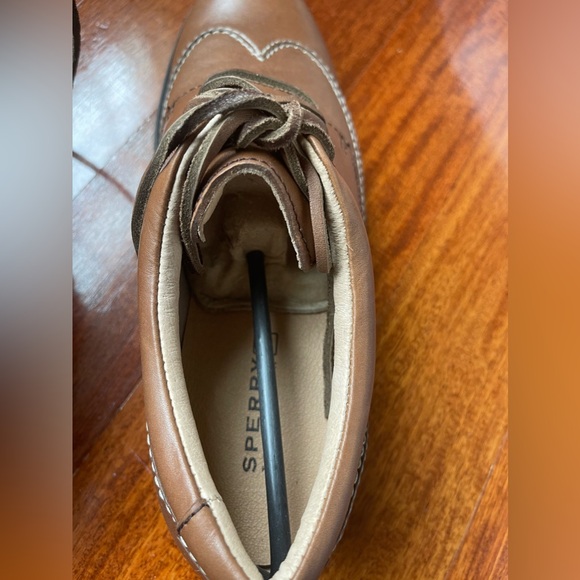 NWB Men SPERRY TOPSIDER Oxford Leather JAMESTOWN WING TIP BROWN Dress Shoes 8M - Picture 10 of 16